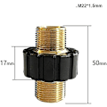 Miniatyrbillede 4 af 5: Slangehurtigkobling, M22 x 1,5 Dobbelt Han-Trykvaske Adapter Kompatibel Karcher HD & HDs Trykvaske (14 mm Diameter)