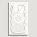 Miniatyrbild 1 av 5: Magsafe-fodral kompatibelt med iPhone 15 Pro, genomskinligt vågformat mjukt TPU + hårt ramstöttåligt skydd för kvinnor