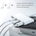 Miniatyrbillede 5 af 5: Dobbelt 3,5 mm Hovedtelefonadapter 4 i 1 Hovedtelefon og Oplader Lydsplitter Hovedtelefonsplitter til Iphone 12 / 11 Pro / Xs / Xs Max / Xr