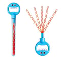 Smiley Bubble Wand med 10 förpackningar bubbelvätska* (blå)