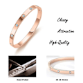 Miniatyrbild 3 av 5: Lotus Style armband med kristallzirkon 2 st med presentförpackning elegant smyckesdesign