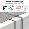 Miniatyrbillede 4 af 5: Ethernet Kabel 20m Høj Hastighed, Cat 7 Flad Skærmet Internetkabel, Rj45 Lan Kabel 20m Sort, 600mhz Gigabit Netværkskabel 20 Meter Kompatibel Med Ca