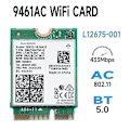 Miniatyrbillede 4 af 5: Til 9461NGW WiFi-kort+Baffle+Antenne Kit AC 9461 2.4G/5G 802.11AC M2 Key E CNVI Bluetooth 5.0 Trådløs Adapter