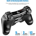 Pikkukuva 2 / 5: PS3 Ohjain, Langaton Ohjain Playstation 3:lle Bluetooth Pelikonsoli PS3:lle Kaksoisvärinällä Kuusiakselinen Kaukosäädin (musta)
