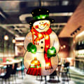 Miniatyrbilde 1 av 5: Julelys, Julepynt LED-lys, Snømann Vindu Dekorative Lys, Batteridrevet Julepynt Lys, Snømann Juletre W
