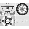 Miniatyrbild 4 av 5: 4-pack - Ford Center Cap/Nav Hub-logotyp - Bil 66 mm - Silver