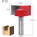Miniatyrbillede 2 af 4: Routerbit til bundrensning Træbearbejdningsrouterbit 8 mm skaft 8 mm bit Flush skaft Trim hængsler