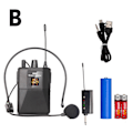 Miniatyrbild 3 av 5: Trådlös UHF-lavaliermikrofon headset lapel-mikrofon bodypack-sändare mottagarefb ny