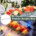 Klar Akryl Vas Rektangulär Blomsterdekoration för Matbord, Lång Rektangulär Akrylvas för Hem Bröllop Middag