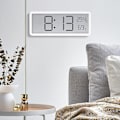 Miniatyrbild 3 av 5: Multifunktionell LED-väggklocka med temperatur- och fuktighetsvisning - Stor LCD-skärm, dubbla strömförsörjningsalternativ