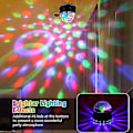 Miniatyrbilde 2 av 5: Diskokule, 48 LED-lys, 7 RGB-farger, diskokule, 360 graders rotasjon, diskolys, musikkstyrt og automatisk modus, scenebelysning, dekorasjon for ho