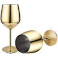 Miniatyrbillede 1 af 5: Vinglas i guld, 2 cocktailglas i rustfrit stål