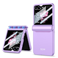 Miniatyrbilde 5 av 5: Etui for Samsung ZFlip6 mobiltelefon, sammenleggbar skjerm, ultratynt stort vindu, skallfilm, integrert magnetisk absorpsjon, kryss purple
