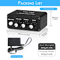 Miniatyrbillede 4 af 5: Mini Audio Attenuator 3,5 mm/RCA Volumenstyring Stereo Forforstærker W/tone Control Fg