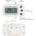 Miniatyrbild 1 av 3: PIAO 2 st Digital Kylskåps- och Frys Termometer -20 till 50  C med Hängare, Lättläst LCD-Skärm, Max Min Registreringsfunktion (vit)