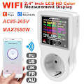 Miniatyrbilde 2 av 5: 220V AC WIFI Smart Stikkontakt Digital Wattmeter EU-plugg Strømmåler~