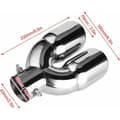 Miniatyrbilde 2 av 5: Green Mobility-ANDIAMOs bildel. For eksosrør, eksosrør, dobbelt eksosuttak bil eksosrør, rustfritt stål lyddemper, lyddemper tips 63