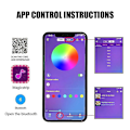Miniatyrbillede 4 af 5: Bil Led Djævel Øje Kørelys Rgb App Kontrol Demon Øjne 2.5 Tommer Forlygter Mini Projektor Objektivbil Bil Tilbehør