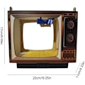 Miniatyrbillede 5 af 5: Fuglefoderbræt til udendørs ophængning, træfuglefoderbræt med TV-formet fuglefoderbræt, havedekoration, gave til fugleelskere