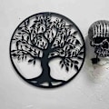 Miniatyrbillede 3 af 3: Livets Træ Vægskulptur Metal Livets Træ Vægsmykke Familie Træ Vægskilt 11 Tommer Livets Træ Væghængning Badeværelse Køkken Stue Soveværelse Indendørs