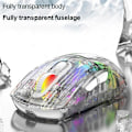 Miniatyrbillede 1 af 5: XYH20 3-Mode Transparent 4G Mus Rgb Mekanisk Mus E-Sports Bluetooth Mus Sort