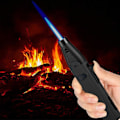 Miniatyrbillede 3 af 5: Jetflammelighter Cool Torch Lightere Vindtætte Til Udendørs Dobbelt Blå Flamme Genopfyldelige Lightere