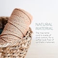 Miniatyrbild 4 av 5: Macrame Garnset med 3 stycken - Bomullsrep för DIY-projekt, vävnad, drömfångare - Bomullsrep - Vit O