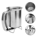 Miniatyrbilde 3 av 3: Profesjonell pannekakebatteridispenser i rustfritt stål - Perfekt for baking, cupcakes, muffins, pannekaker, vafler, 800 ml