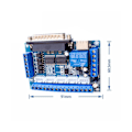 Miniatyrbillede 4 af 5: Mach3 Interfacekort Cnc 5-akset med Optocoupler Adapter Driver + USB-kabel