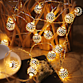 Miniatyrbillede 2 af 5: Marokkanske Solcellelamper Udendørs, 5M 20 LED Lysstreng, 8 Tilstande Vandafvisende Belysning til Have, Terrasse, Have, Hjem, Festival, Fest