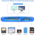 Pikkukuva 2 / 5: SmartMedia-korttien lukija/kirjoitin, All-in-1 USB Universal Multi Card Adapter Slim Hub
