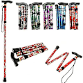 Miniatyrbillede 1 af 5: Foldbar Vandrestav Justerbar Aluminium Blomster Vandrestav Til Vandreture Camping Holdbar Mobilitetshjælp