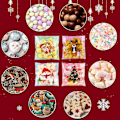 Miniatyrbilde 3 av 5: 200 stk. Julegodteposer, Selvforseglende Klare Julecellofanposer, Julegodte Snack Party Gave Ziplock Kakeposer Jul P