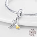 Miniatyrbilde 2 av 4: 925 Sølv Bokstav A-Z Alfabet Charm Navnekuler Passer Originale Pandora Armbånd Charms For Kvinner DIY Henger Smykker