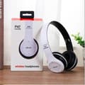 P47 Over-Ear Bluetooth-hörlurar - Trådlöst vikbart headset med aktiv brusreducering och mikrofon White