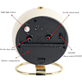 Miniatyrbillede 5 af 5: Retro Analog Vækkeur, Sengebord Vækkeur med Høj Alarm, Batteridrevet til Soveværelse, Køkken, Kontor (Beige)