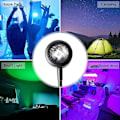 Miniatyrbillede 4 af 4: 1x USB Solnedgangslampe LED Regnbue Neon Nattelys Projektor Fotografi Væg Atmosfære Belysning Til Soveværelse Hjem Værelse Dekoration Gave