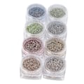 Miniatyrbillede 1 af 5: Glitter Plastform til Håndværk DIY Dekoration Forbrugsvarer, Farverige Skinnende Materialer - 8 Æsker