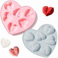 Miniatyrbillede 1 af 5: 3D Hjerte Silikonform Valentinsdag Chokoladeforme Diamant Hjerte Bageform