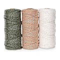 Miniatyrbild 1 av 5: Macrame Garnset med 3 stycken - Bomullsrep för DIY-projekt, vävnad, drömfångare - Bomullsrep - Vit O