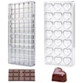 Miniatyrbild 1 av 5: Transparent chokladform, 2-delade 3D-chokladformar för kreativa bakverk