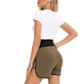 Miniatyrbilde 4 av 5: Maternity Bukser Solid Strip Splicing Beskytt Mage Gravide Kvinners Shorts