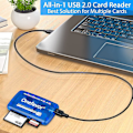 Miniatyrbillede 3 af 5: SmartMedia Kortlæser Skriver, Alt-i-1 USB Universal Multi Kort Adapter Slim Hub