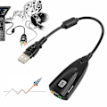 Pikkukuva 1 / 3: Usb 2.0 - 3,5 mm:n mikrofoniliitäntään / kuulokeliitäntään ulkoinen 7.1-kanavainen äänikortti Uusi
