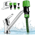 Miniatyrbillede 1 af 5: Køkkenhave Vandhane Slange Rør Snap Connector Adapter Værktøj, Universal Vandhane Connector Adapter Køkken Rør Joiner Fitting,