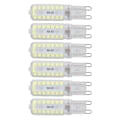 Miniatyrbillede 2 af 5: 6 stk. G9 LED Pærer 7W Dæmpbar 360 Belysning Udskiftningslyspære til Vægskrivebordskablampe Hvidt Lys 110-140V