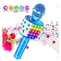 Miniatyrbillede 1 af 4: Ws-858l Trådløs Bluetooth Karaoke Mikrofon Børn 4 I 1 Håndholdt