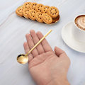 Miniatyrbillede 4 af 4: 8 stk. espressoskeer, 18/10 rustfrit stål guldskeer 5,1 tommer