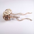 Miniatyrbilde 2 av 5: Rustikk Bryllupsbukett Burlap Blomstbukett Blonder og Perler Bryllupsdag Forlovelsesdekorasjon