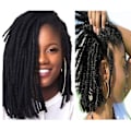 Miniatyrbild 3 av 5: 10 tum Krokade Hår Handgjorda Dreadlocks Syntetiskt Hår Locs Reggae Krokade Flätor Hårförlängning
